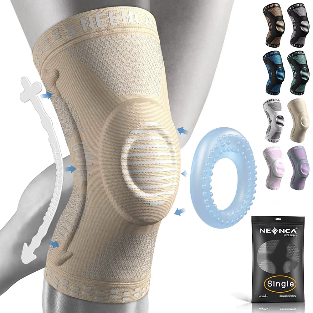 Copper Knee Brace Knee Support with Patella Gel Pad &Side Stabilizers for Knee Pain Sport Arthritis ACL Joint Pain Relief