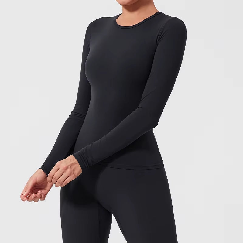 Sports Long Sleeved Shirts Women Casual Outdoor Top Gym Fitness Wear T-Shirt Yoga Shirt Push up Workout Clothes Women