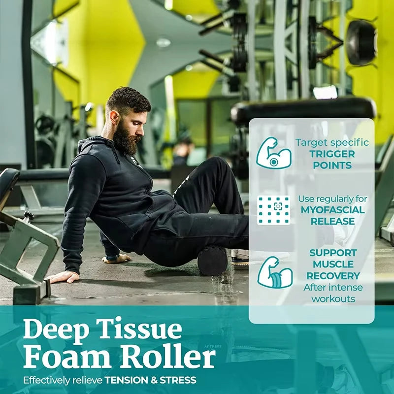 33Cm Fitness Foam Roller Yoga Massage Roller EPP Pilates Foam Body Muscle Massage Roller Therapy Exercises Gym Home Exercise