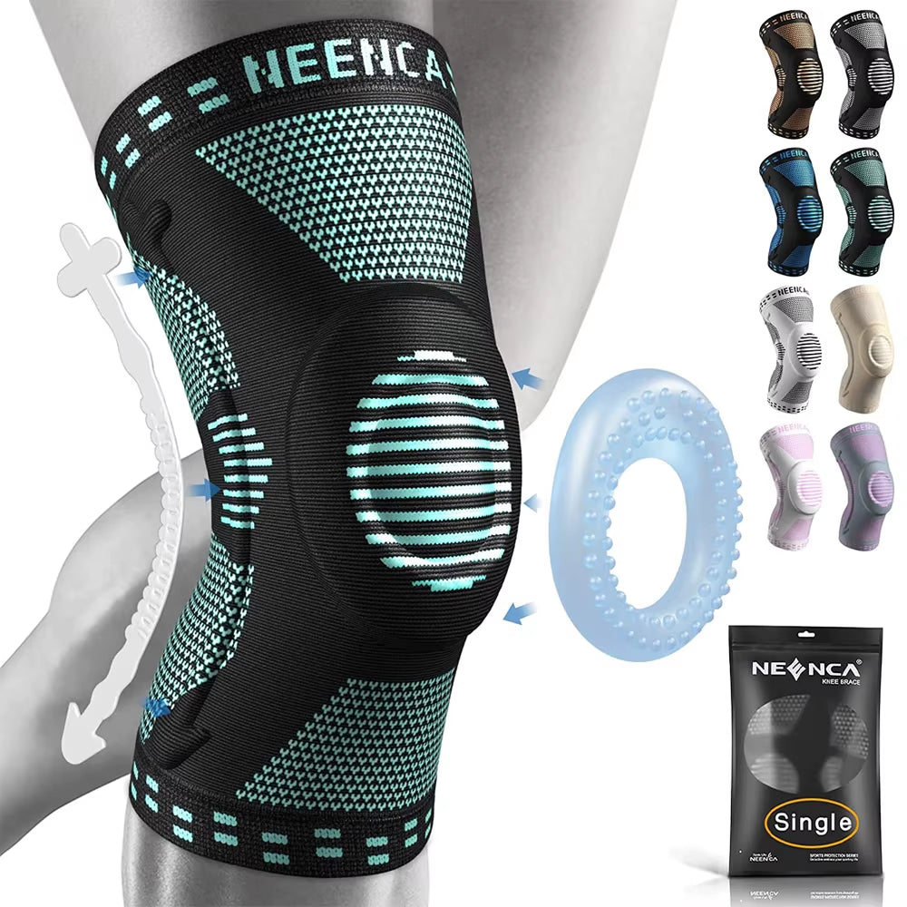 Copper Knee Brace Knee Support with Patella Gel Pad &Side Stabilizers for Knee Pain Sport Arthritis ACL Joint Pain Relief