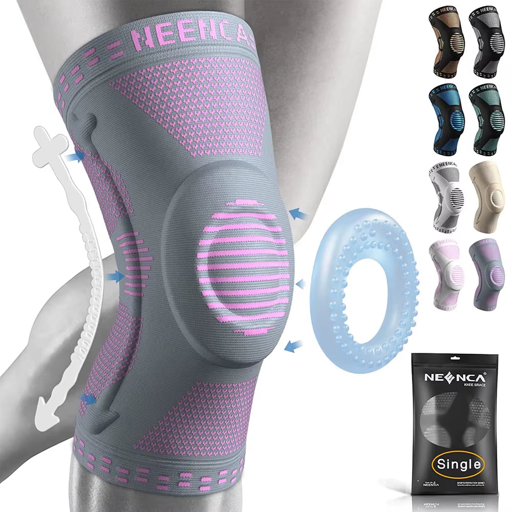 Copper Knee Brace Knee Support with Patella Gel Pad &Side Stabilizers for Knee Pain Sport Arthritis ACL Joint Pain Relief