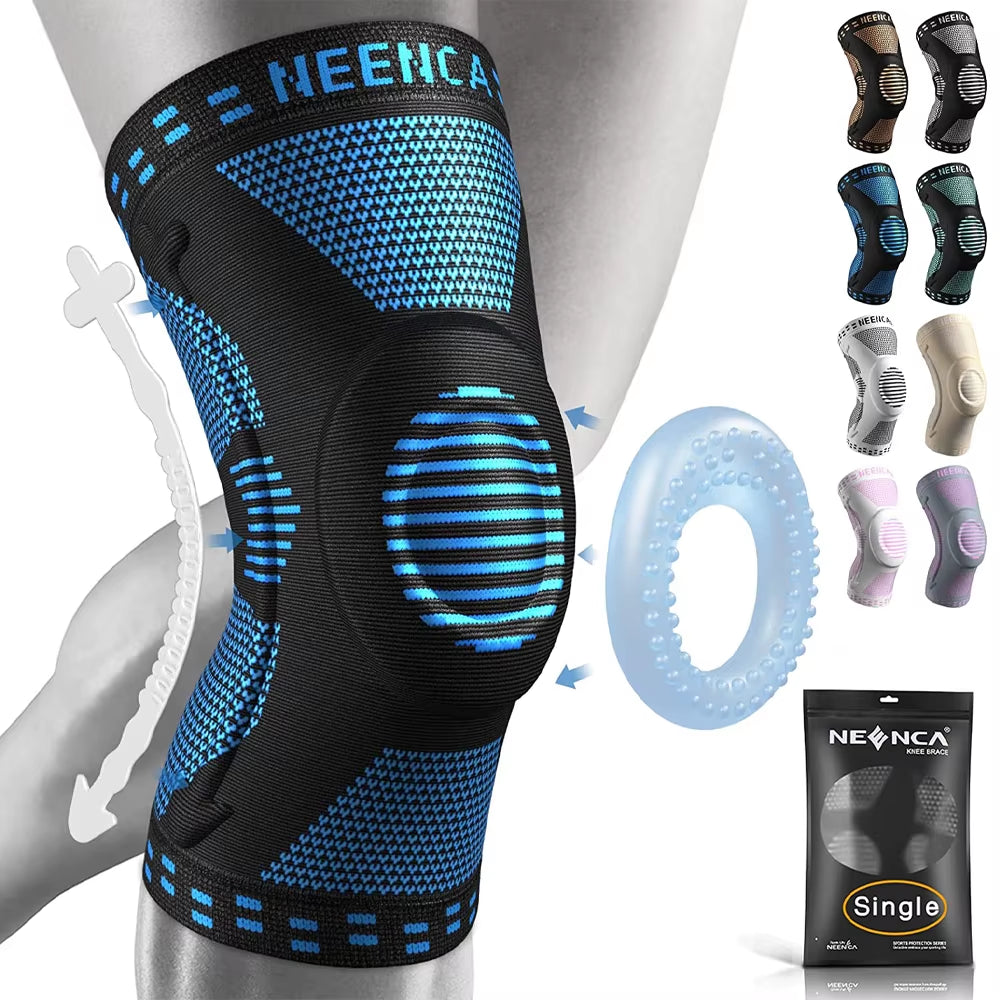 Copper Knee Brace Knee Support with Patella Gel Pad &Side Stabilizers for Knee Pain Sport Arthritis ACL Joint Pain Relief