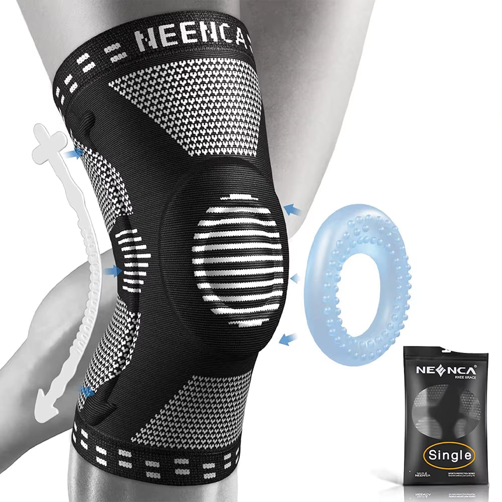 Copper Knee Brace Knee Support with Patella Gel Pad &Side Stabilizers for Knee Pain Sport Arthritis ACL Joint Pain Relief