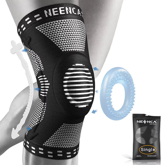 Copper Knee Brace Knee Support with Patella Gel Pad &Side Stabilizers for Knee Pain Sport Arthritis ACL Joint Pain Relief