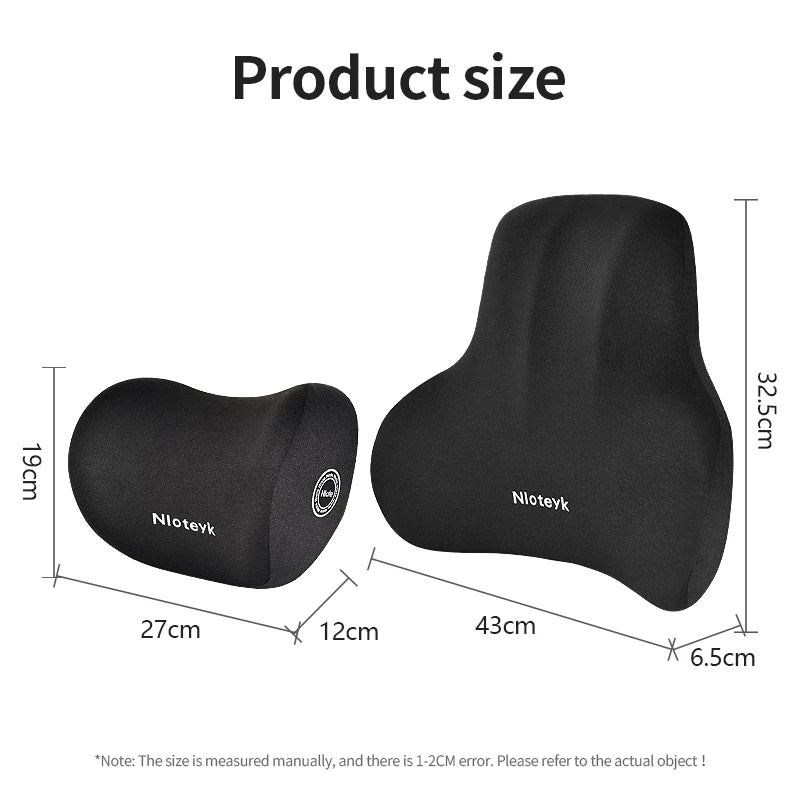 Memory Foam Car Neck Cushion Car Lumbar Support for Car Supplies Universal Neck Pillow Waist Cushion Car Seat Car Accessories