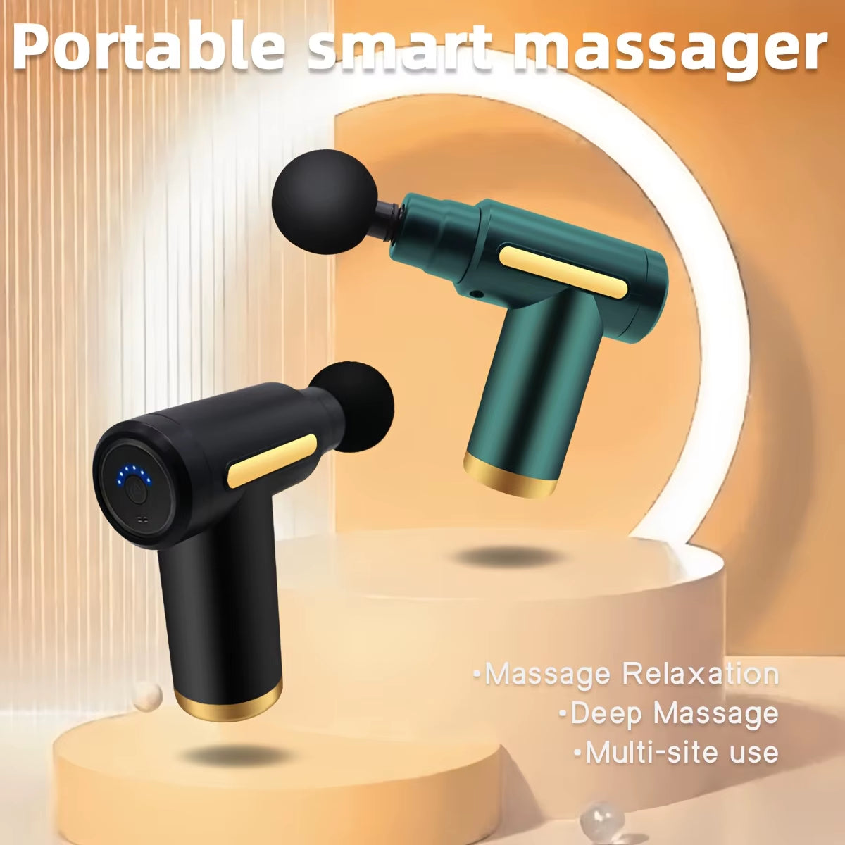 Long Endurance TYPE-C Mouth Electric Massager with Six Adjustable Levels, Silent Fascia Gun, Multifunctional Button Fascia Gun